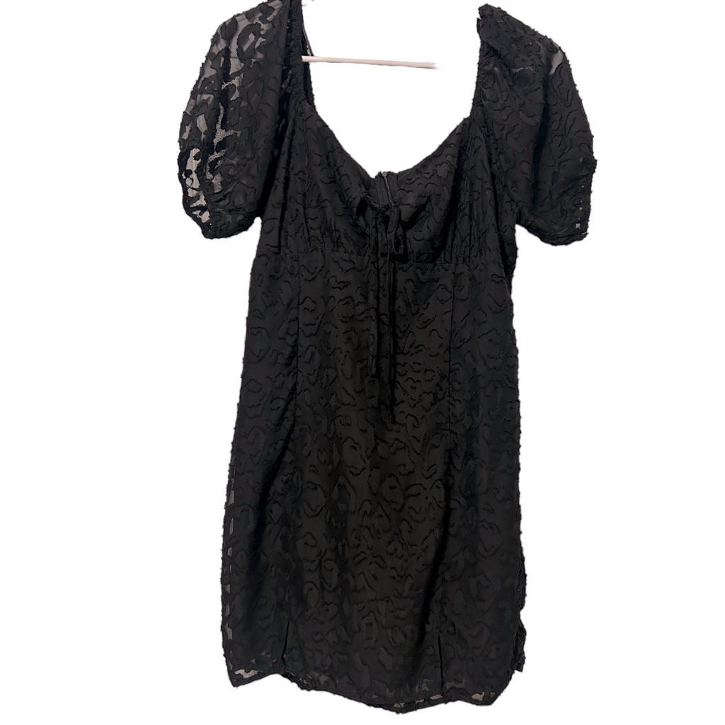 Women’s Jacquard Puff Sleeve Dress Size L